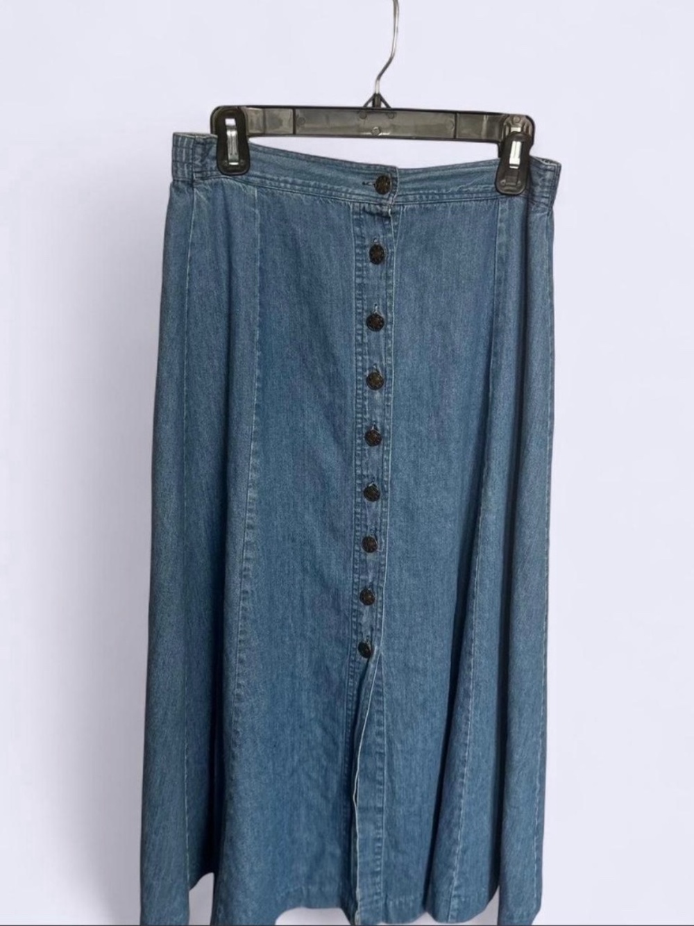 Vintage 90s Short Circuit Blues Denim High Waisted Button Skirt- Size M